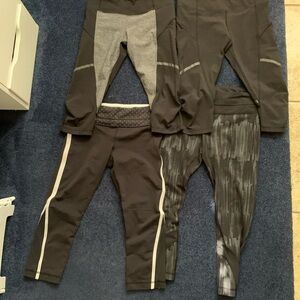 Lululemon Black and Gray Leggings Set-size 6